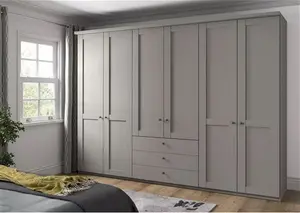 John Lewis Marlow 300cm Hinged Door Wardrobe With 3 Drawers