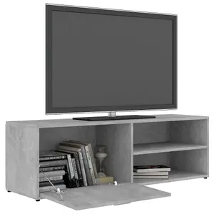 Berkfield TV Cabinet Concrete Grey 120x34x37 cm Engineered Wood