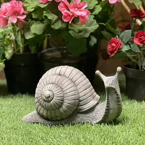 Small Stone Cast Snail Garden Ornament