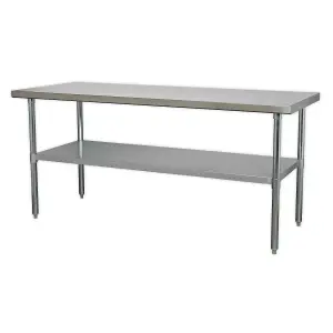 Sealey Stainless Steel Workbench 1.8 Meters Work Top 120kg Capacity AP1872SS