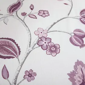 Polyester Floral Duvet Cover Set with Pillowcases Plum / Single Duvet Cover + 1 Standard Pillowcase