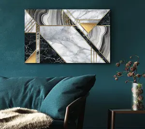 Triangles Of Marble Canvas Print Wall Art - Medium 20 x 32 Inches