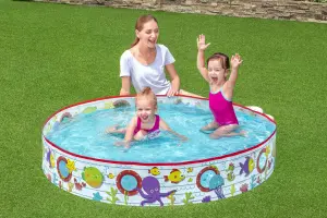 Bestway Kids Paddling Pool  Rigid Multicolour Octopus Swimming Pool for Garden Play Fun