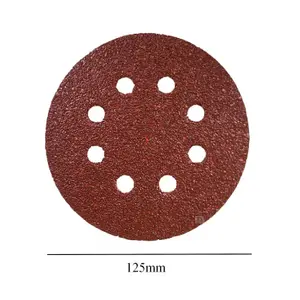 6 x Mixed Grit Hook and Loop 125mm Sanding Disc Sheets, Palm Orbital Sander Pads