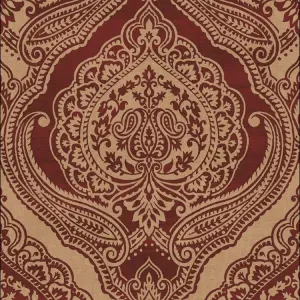 Seabrook Arabesque Damask Wallpaper Acrylic Coated Paper Traditional Classic