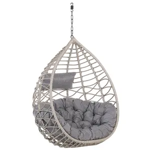 Hanging Chair with Stand ARSITA PE Rattan Grey