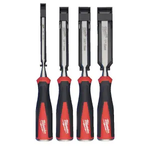 Milwaukee - Beveled Edge Chisels Set 4 Piece - 4932479897