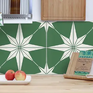 Quadrostyle Astra Emerald Wall and Floor Tile Vinyl Stickers 30cm(L) 30cm(W) pack of 4