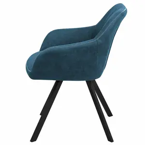 Ebeling Upholstered Dining Chair (Set of 2) Blue