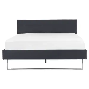 Velvet EU King Size Bed Grey BELLOU