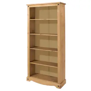 Core Products Premium  Corona tall bookcase, antique waxed pine