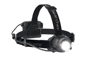 NightSearcher Zoom 780EXR, Hybrid Rechargeable or 4x AAA Adjustable Spot-to-Flood Head Torch, 780 Lumens