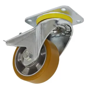 Sealey Castor Wheel 125mm Plate Swivel With Total Lock 500kg Load SCW5125SPL