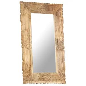 Berkfield Mirror 80x50 cm Solid Mango Wood