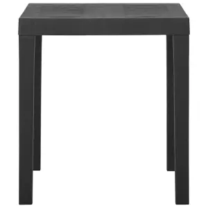 Berkfield Garden Table Grey 79x65x72 cm Plastic