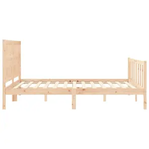 Berkfield Bed Frame with Headboard 160x200 cm Solid Wood