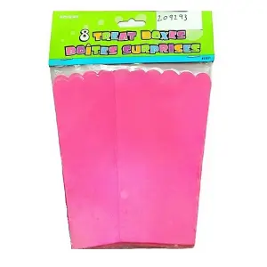 Unique Party Treat Box (Pack of 8) Pink (One Size)