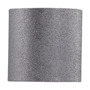 First Choice Lighting Set of 2 Silvery Grey Glitter 15cm Table Lamp Shades