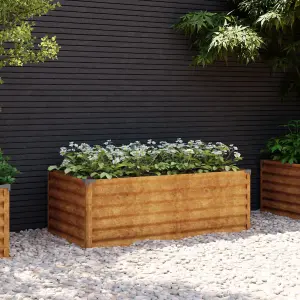 Berkfield Garden Raised Bed 100x50x36 cm Corten Steel