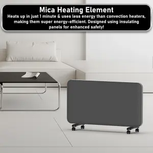 Mylek Radiator Mica Panel Radiant Heater, Wifi Enabled Smart APP 2000W Electric, Triac Thermostat