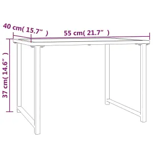 Berkfield Garden Table Anthracite 55x40x37 cm Steel