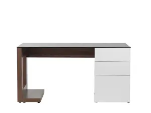 Sorbonne Exclusive Writing Desk White / Walnut Look