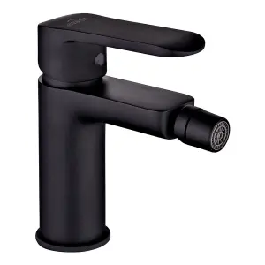 Invena Bathroom Bidet Standing Faucet Mixer Single Lever Tap Black Powder Coated Brass