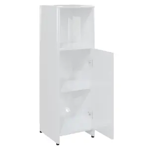 Berkfield Bathroom Cabinet High Gloss White 30x30x95 cm Engineered Wood