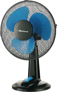 Belaco 12" Desk Fan - Table Fan -  Blue / Black