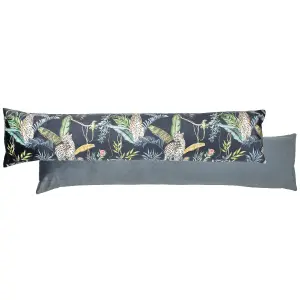 Wylder Jungle Leopards Digitally Printed Velvet  Draught Excluder