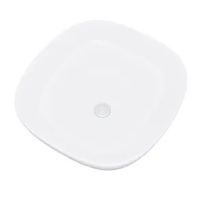 Nes Home 410mm Square Rounded Edge Cloakroom Counter Top Basin Sink Bowl