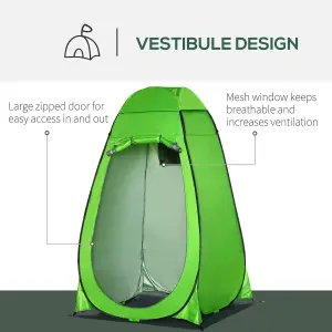 Outsunny Camping Shower Tent w/ Pop Up Design, Outdoor Dressing Changing Room