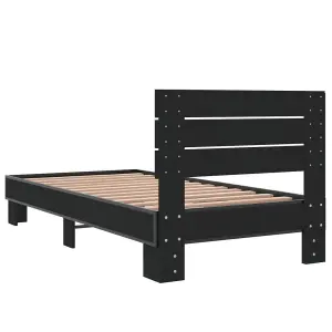 Berkfield Bed Frame without Mattress Black 90x190 cm Single