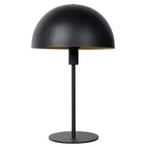 Lucide Siemon Modern Table Lamp 25cm - 1xE14 - Black