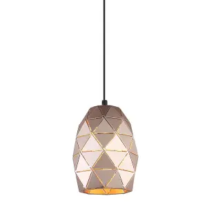 Luminosa Modern Hanging Pendant Golden Champagne 1 Light , E27