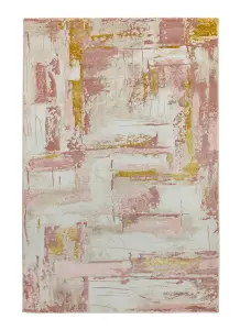 Modern Pink Rug, Abstract Rug for Bedroom, Stain-Resistant Rug for DiningRoom, Abstract Pink Rug-120cm X 170cm