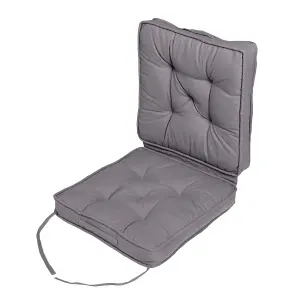 Homescapes Charcoal Grey Cotton Travel Support Booster Cushion