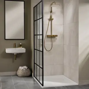 Triton Showers Matt Gold effect Surface-mounted Diverter Thermostat temperature control Mixer Shower