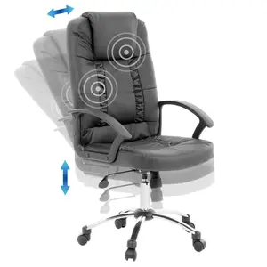 Massage Chair RELAX Faux Leather Black