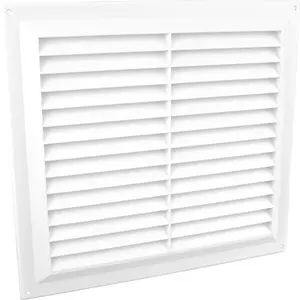 Plastic Internal 9x9 White Louvre Vent