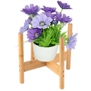 Garden Brown Wooden Plant Stand 25cm H