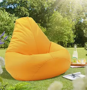 Adult Highback Beanbag for Indoors or Outdoors Ready Filled Bean bags - Yellow