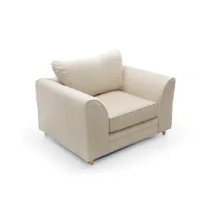 Chicago Velvet Armchair in Cream