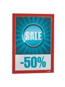 Durable DURAFRAME Self Adhesive Magnetic Signage Frame - 2 Pack - A4 White