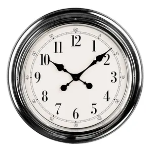 Interiors by Premier Chrome Finish Wall Clock