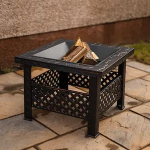 Square Garden Fire Pit with Poker