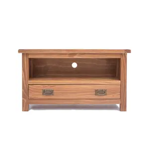 Padua Lacquered 1 Drawer TV Cabinet Brass Drop Handle