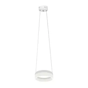 Milagro Ring 20CM LED Designer Pendant Lamp A Stunning Centrepiece Formed From A Hypnotic White Circular 121W(60W) LED Hoop