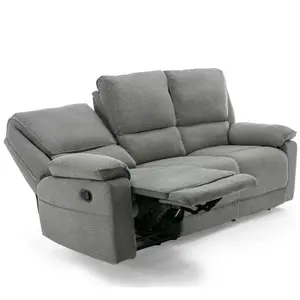 Sydney 3 Seater Fabric Manual Recliner Sofa Grey