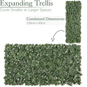 Expandable Artificial Trellis Ivy Leaf Garden Privacy Screening 1m x 2m Christow